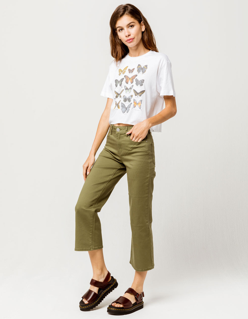 FULL TILT Butterfly Grid Womens Crop Tee image number 3