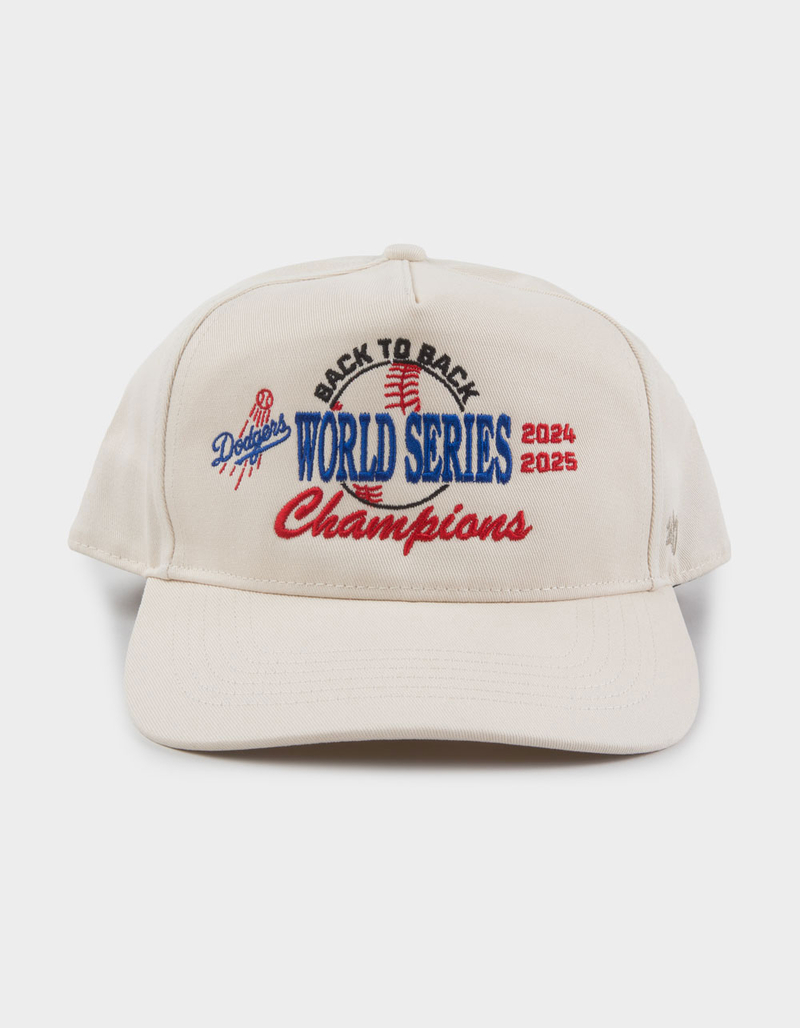 47 BRAND Los Angeles Dodgers Back To Back World Series Champions Snapback Hat image number 1