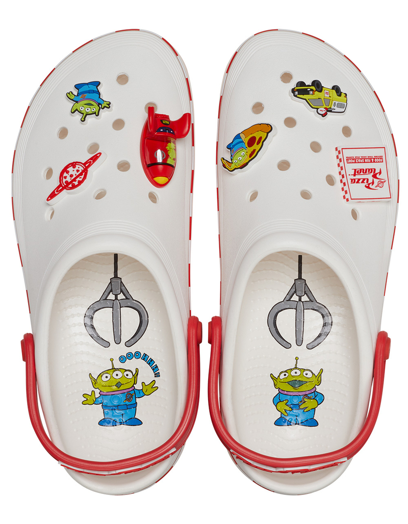 CROCS x Disney Pixar Toy Story Pizza Planet Off Court Clogs image number 4