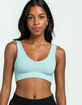 FULL TILT Low Scoop Dusty Blue Bralette image number 4