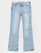 RSQ Girls Frayed Waistband Mid Rise Flare Jeans image number 1