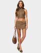 EDIKTED Karly Faux Leather Mini Skort image number 5