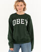 OBEY Academy Womens Crewneck Sweatshirt image number 1