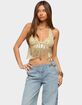 EDIKTED Azura Sequin Fringe Bra Top image number 1
