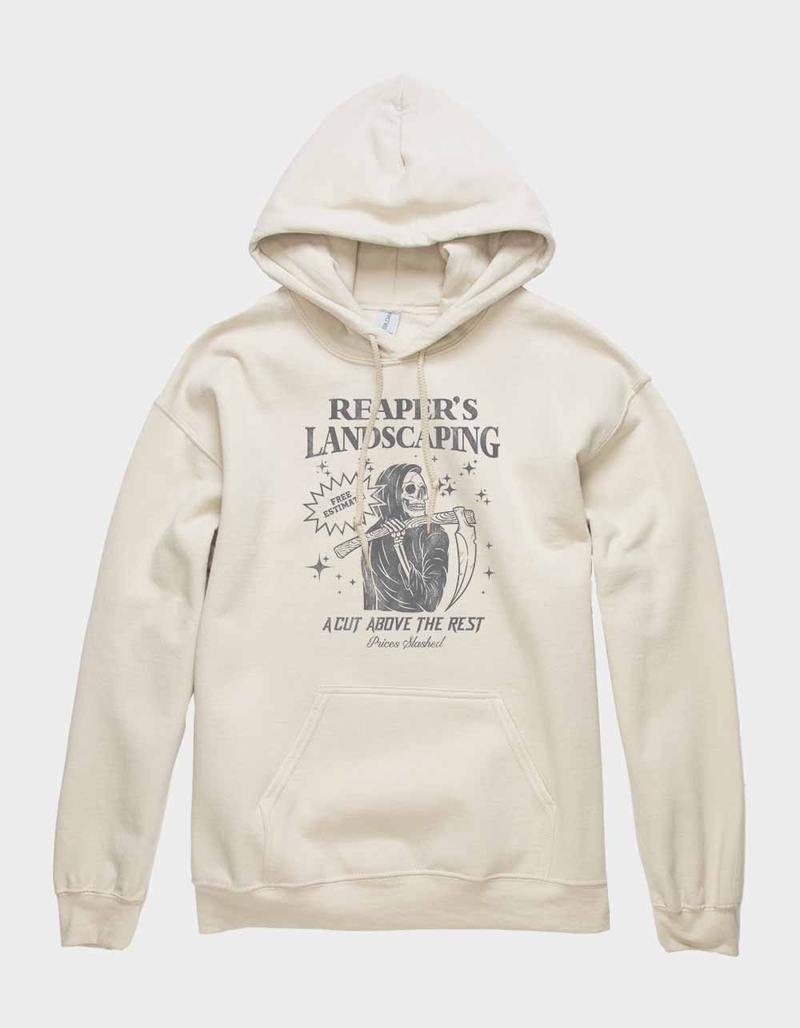 SKELETON Reaper's Landscaping Unisex Hoodie image number 0