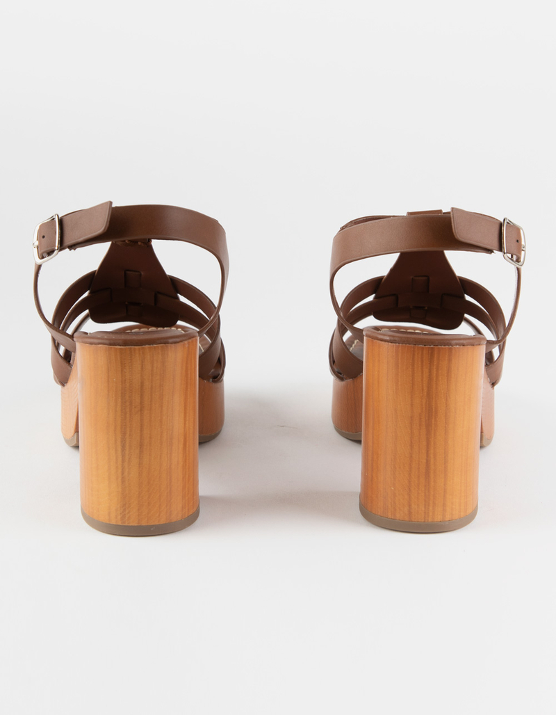 CITY CLASSIFIED Womens Wood Ankle Heels image number 3