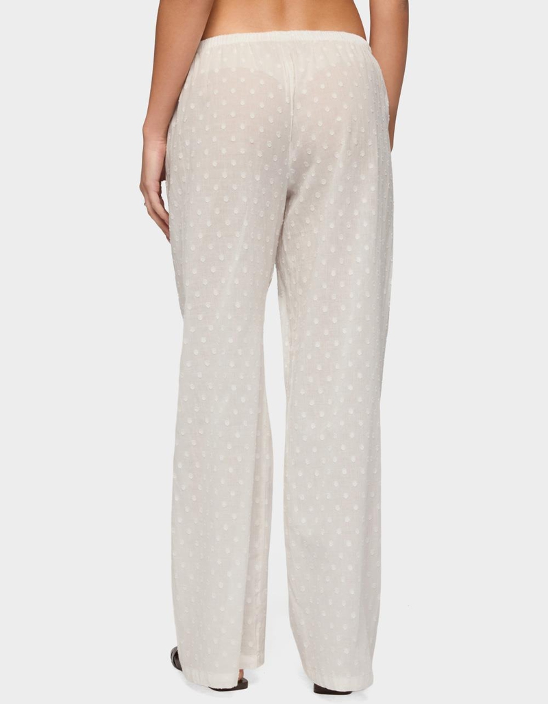 EDIKTED Embroidered Polka Dot Sheer Cotton Pants image number 2