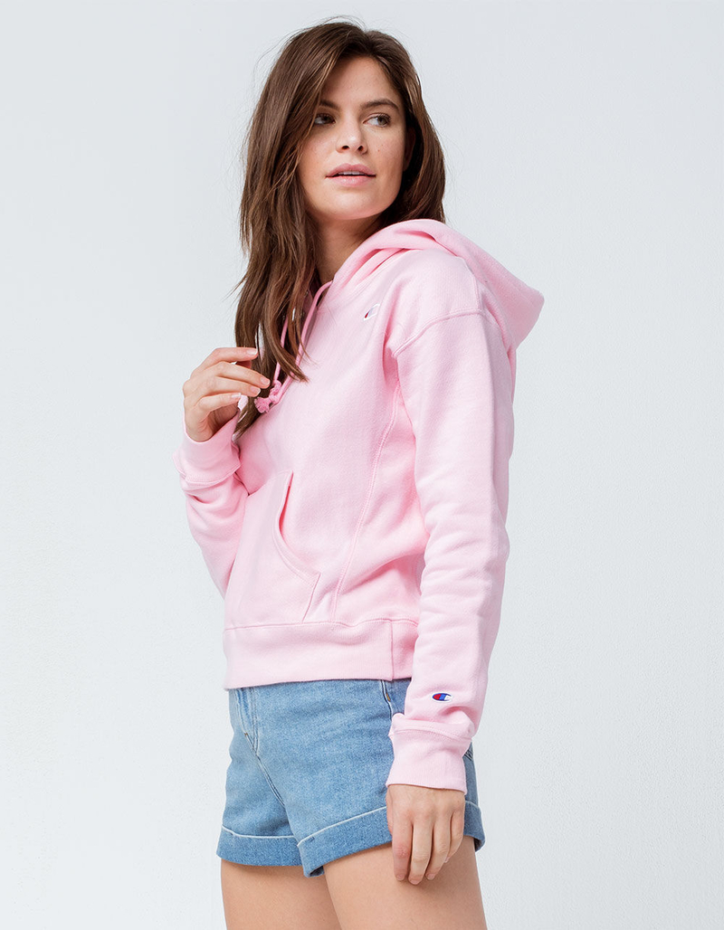 CHAMPION Reverse Weave Pink Womens Hoodie image number 0