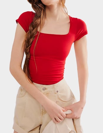 FREE PEOPLE Clean Lines Sunfade Womens Baby Tee Primary Image