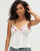 RSQ Womens Embroidered Babydoll Cami image number 2