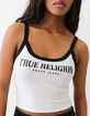 TRUE RELIGION Logo Ringer Womens Baby Tank Top image number 2