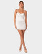 EDIKTED Essence Satin Effect Cupped Mini Dress image number 3