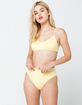 FULL TILT Solid Cheekier High Waist Sun Bikini Bottoms image number 1