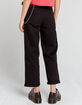 DICKIES Belted Worker Womens Black Crop Roll Hem Pants image number 4