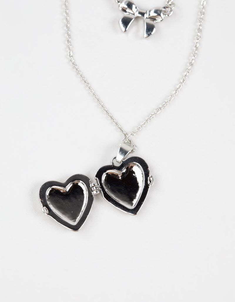 FULL TILT Layered Locket/Bow Necklace image number 2
