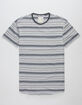 BIRCH BLACK Retro Stripe Mens Pocket Tee image number 1