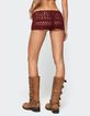 EDIKTED Kelani Crochet Shorts image number 5