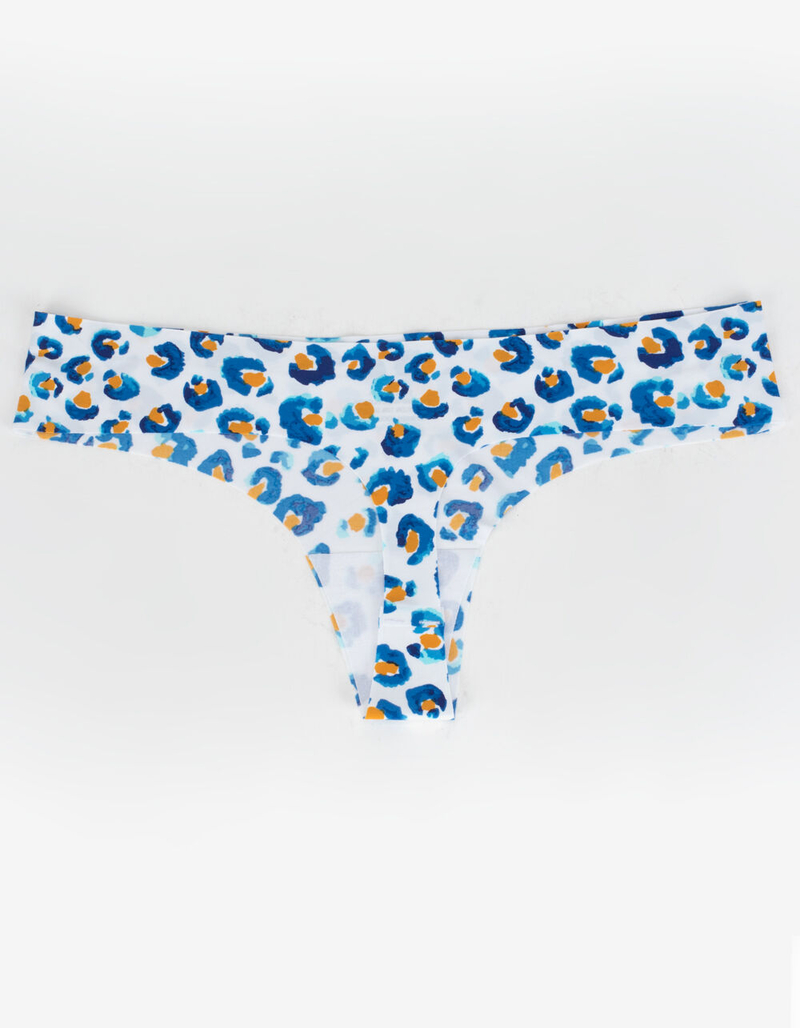 FULL TILT Animal Print Laser Cut Thong image number 1