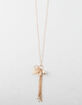 FULL TILT Tassel & Leaf Long Necklace image number 1