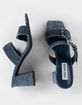 STEVE MADDEN Masterful Double Buckle Womens Heeled Sandals image number 5