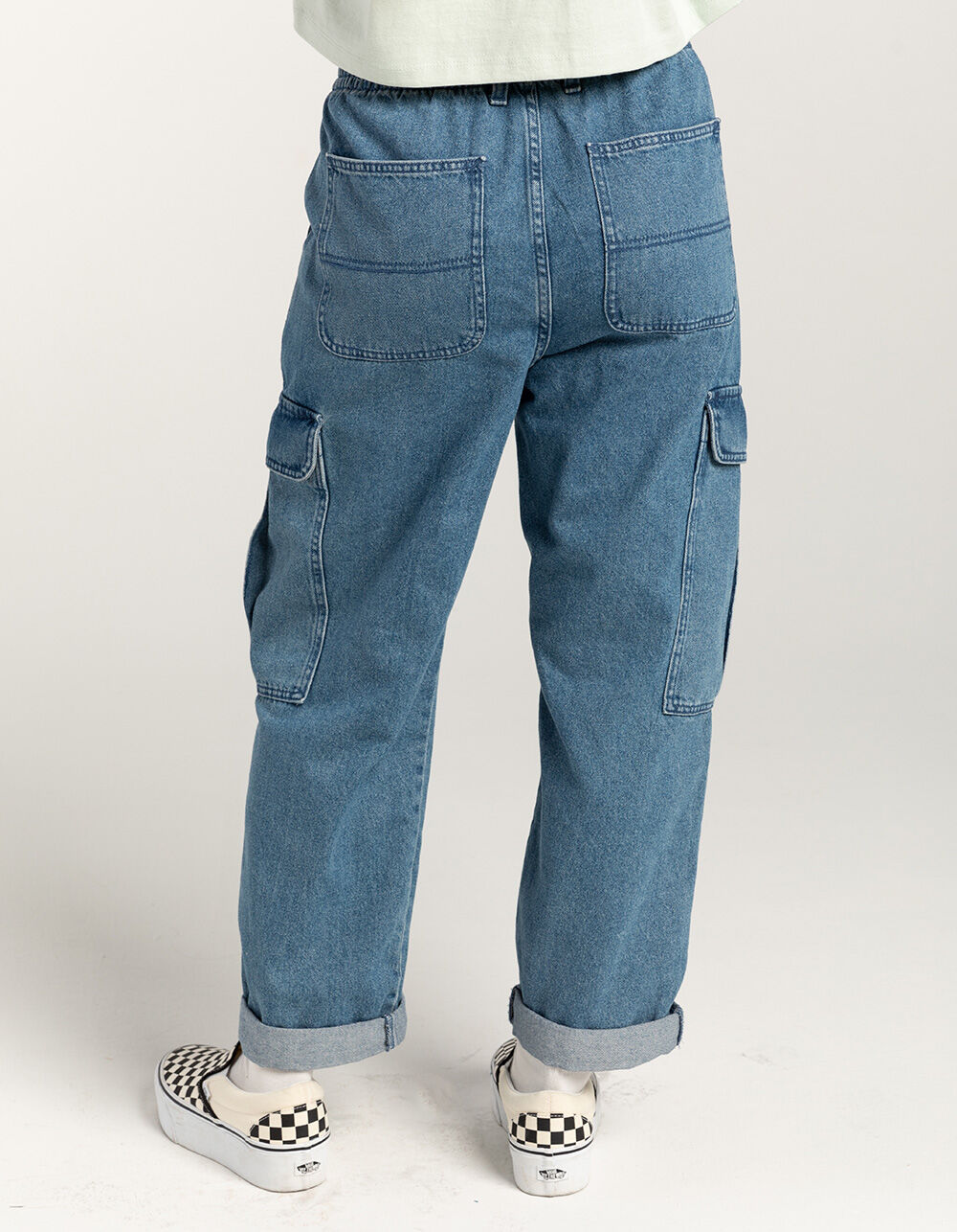 VANS Sidewalk Womens Denim Cargo Pants - DENIM | Tillys