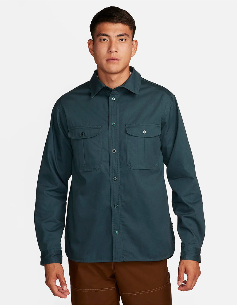 NIKE SB Tanglin Mens Button Up Long Sleeve Shirt image number 2