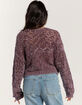FULL TILT Womens Open Weave Washed Pullover Sweater image number 4