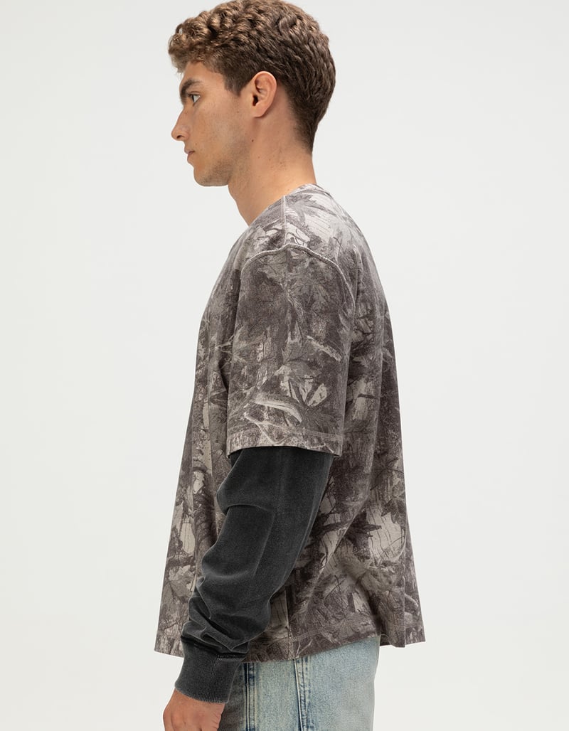 RSQ Mens Long Sleeve Boxy 2fer Tee image number 3