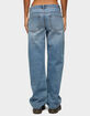 EDIKTED Juju Distressed Low Rise Baggy Jeans image number 3