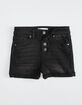RSQ High Rise Cuff Girls Black Shorts image number 2