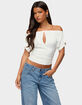 EDIKTED Hecate Off Shoulder Keyhole Top image number 1