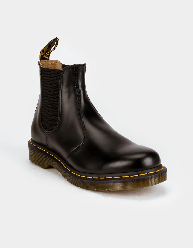 DR MARTENS 2976 Yellow Stitch Smooth Leather Mens Chelsea Boots image number 0