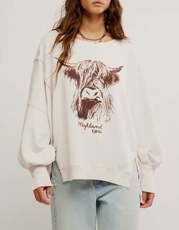 FREE PEOPLE Camden Womens Oversized Lightweight Sweatshirt Primary Image