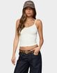 EDIKTED Aspyn V-Neck Ribbed Tank Top image number 1