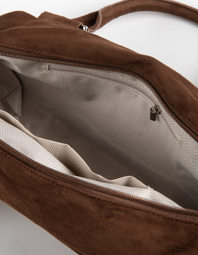 Studded Faux Suede Shoulder Bag  image number 8