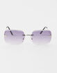BLUE CROWN Oversized Square Rimless Sunglasses image number 2
