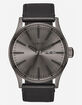 NIXON Sentry Leather Gunmetal Watch image number 1
