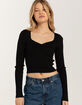 LOVE TREE Womens V-Neck Sweater image number 1