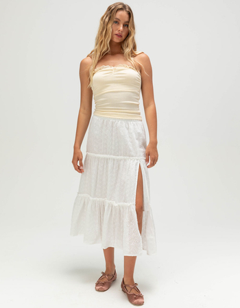 NECTAR CLOTHING Ruffled Pointelle Womens Tube Top Alternative Image
