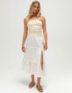 NECTAR CLOTHING Ruffled Pointelle Womens Tube Top image number 2