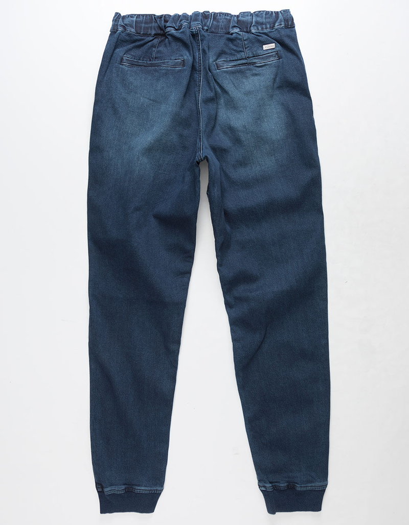 EAST POINTE Knit Indigo Mens Moto Jogger Pants image number 4