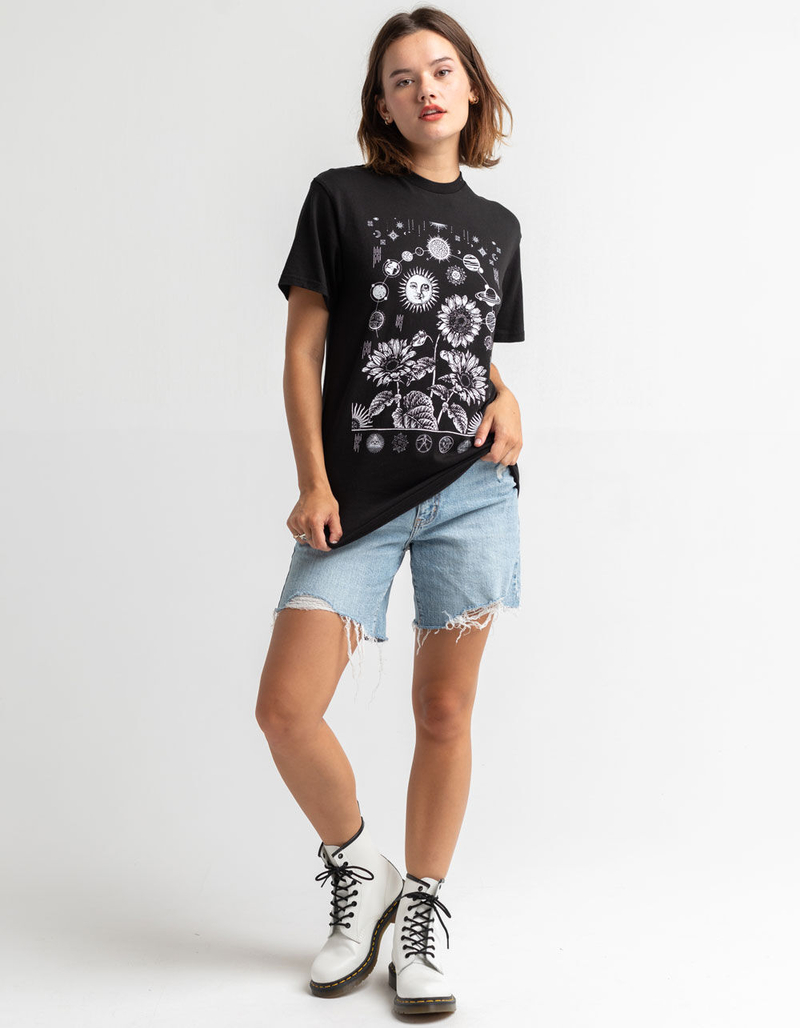 FULL TILT Flower Womens Oversized Tee image number 3