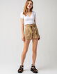 WEST OF MELROSE Pleat Me To It Womens Paperbag Shorts image number 4