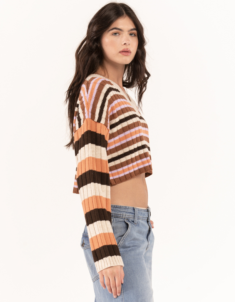 BDG Urban Outfitters Womens V Neck Striped Sweater image number 1