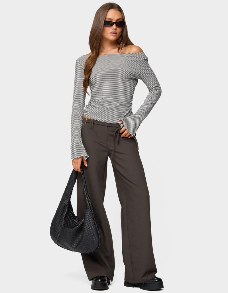 EDIKTED Raphael Tie Belt Pants image number 4