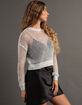 RSQ Womens Open Weave Sparkle Pullover Sweater image number 1