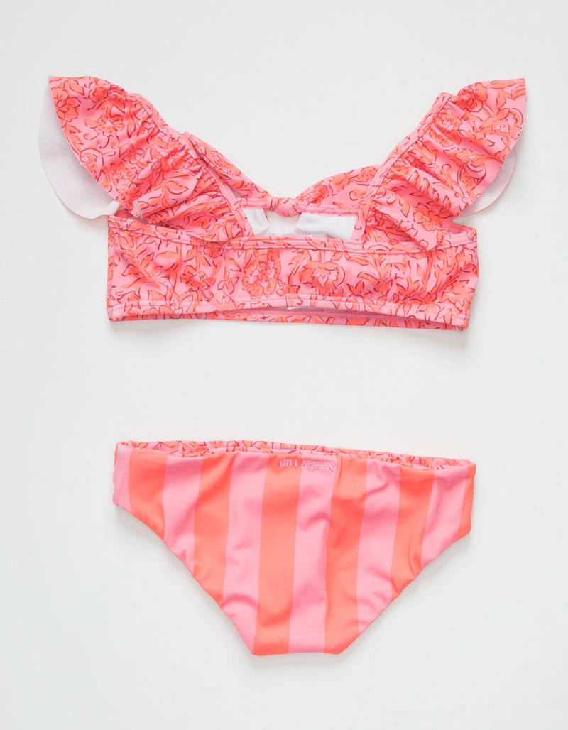 BILLABONG Bella Sol Ruffle Flutter Little Girls Reversible Bikini Set (4-6) image number 1