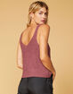 WEST OF MELROSE Yarning For You Maroon Womens Tank image number 3