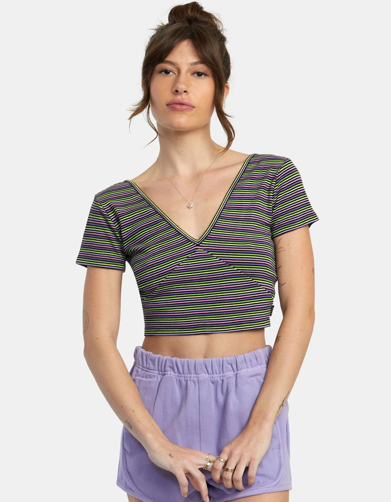 RVCA Smitten V-Neck Crop Top image number 0