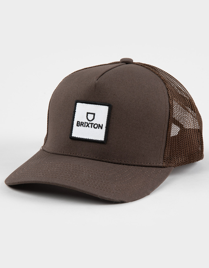 BRIXTON Alpha Block NetPlus® MP Trucker Hat CHOCOLATE ONE SIZE Tillys